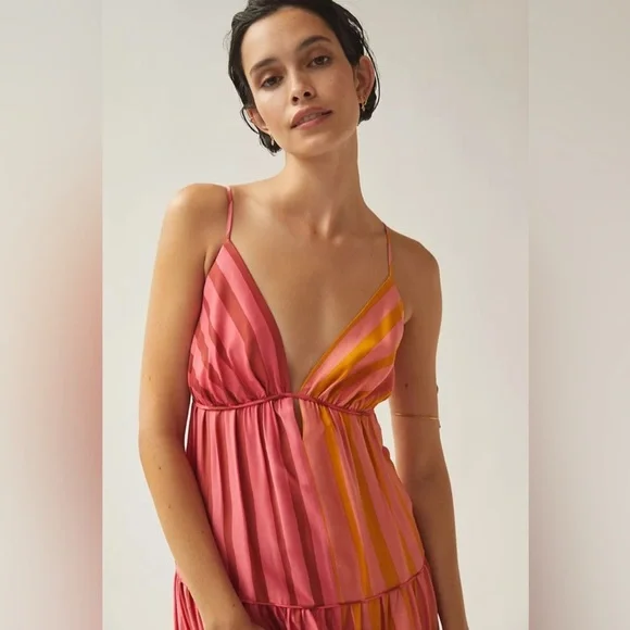 Farm Rio | Farm For Anthropologie Women’s Maxi Dress Sz S MSRP $248 NWT! - Picture 4 of 7